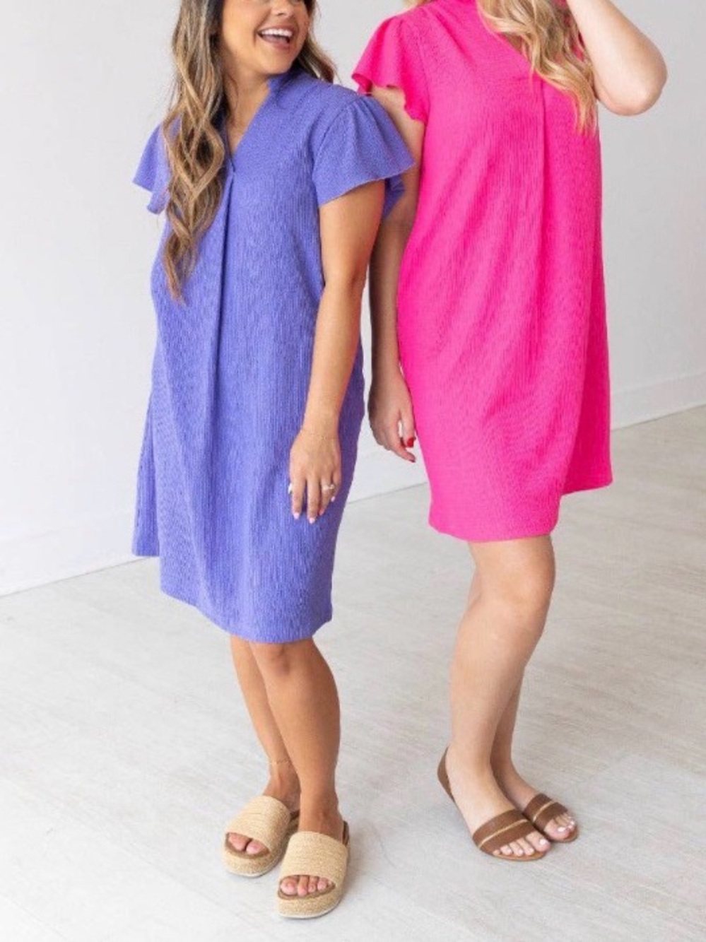 Grace and Emma NWT Nicole dress Flutter-Sleeve V-Neck Chemise Size XS